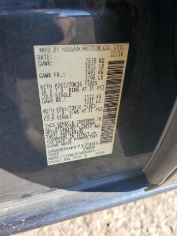 2017 NISSAN FRONTIER S 1N6AD0EVXHN717305