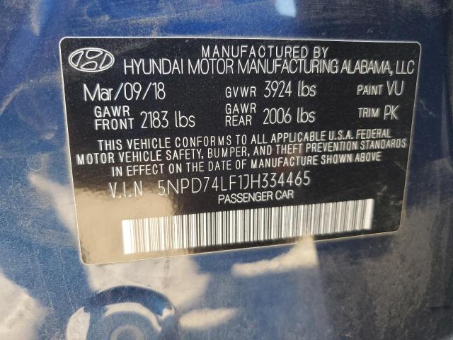 2018 HYUNDAI ELANTRA SE - 5NPD74LF1JH334465