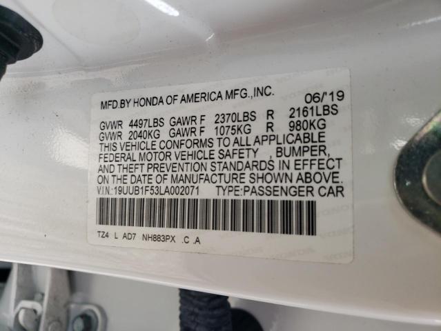 2020 ACURA TLX TECHNO 19UUB1F53LA002071