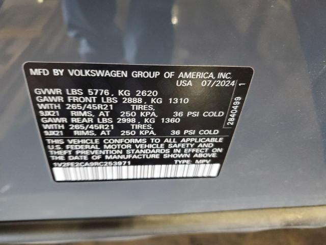 2024 VOLKSWAGEN ATLAS CROSS SPORT SEL PREMIUM R-LINE 1V2FE2CA9RC253971