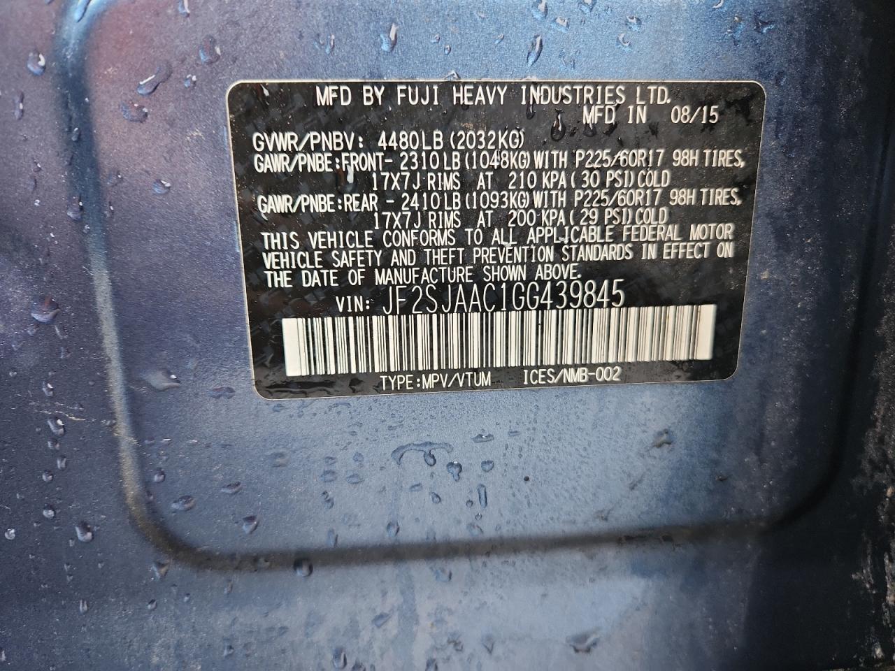 SUBARU FORESTER 2.5I