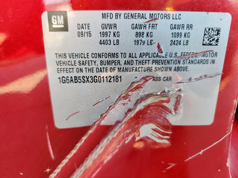 2016 CADILLAC ATS LUXURY 1G6AB5SX3G0112181