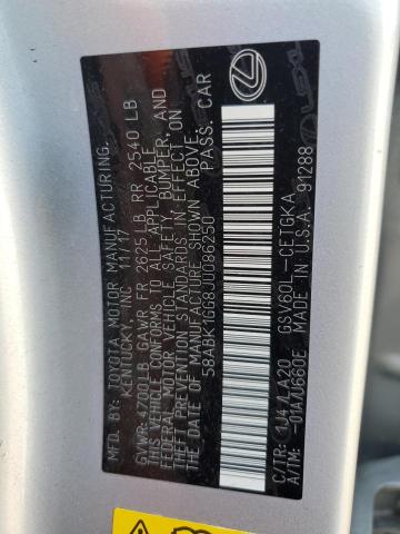 2018 LEXUS ES 350 58ABK1GG8JU086250