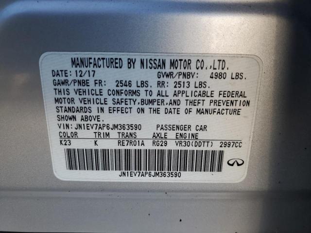 2018 INFINITI Q50 LUXE JN1EV7AP6JM363590