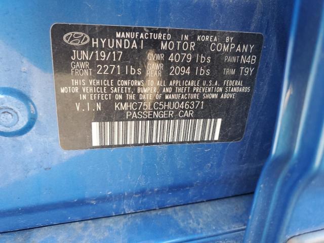 2017 HYUNDAI IONIQ SEL KMHC75LC5HU046371