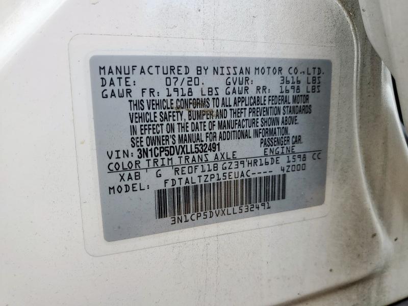 2020 NISSAN KICKS SR 3N1CP5DVXLL532491
