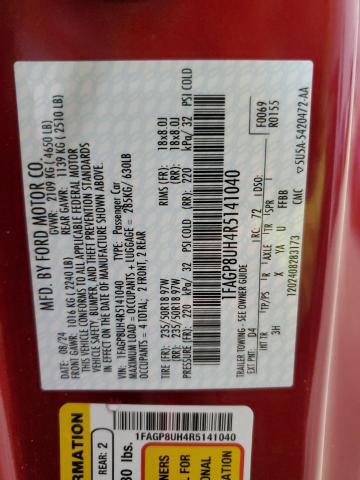 2024 FORD MUSTANG 1FAGP8UH4R5141040