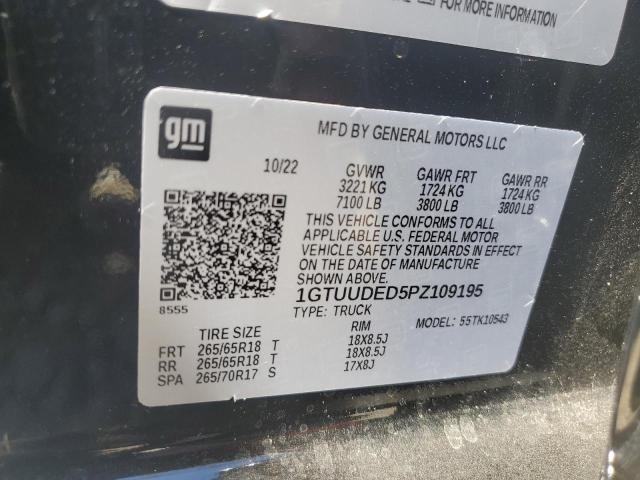 2023 GMC SIERRA K1500 SLT 1GTUUDED5PZ109195