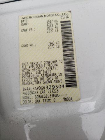 2016 NISSAN UK 1N4AL3AP0GN329504