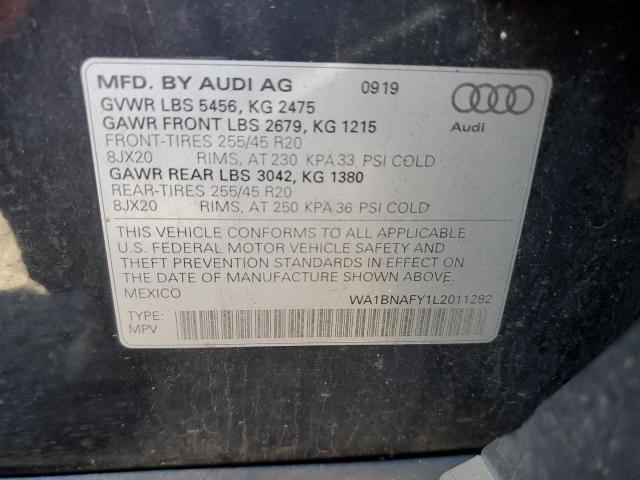 2020 AUDI Q5 PREMIUM WA1BNAFY1L2011282