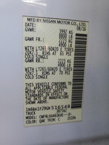 2016 NISSAN TITAN XD S 1N6BA1F29GN516548