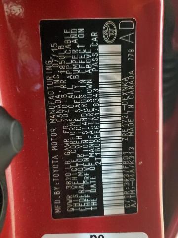 2015 TOYOTA COROLLA L - 2T1BURHE6FC478343