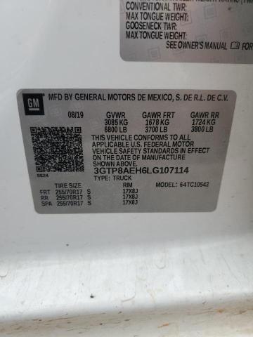 2020 GMC SIERRA C15 3GTP8AEH6LG107114