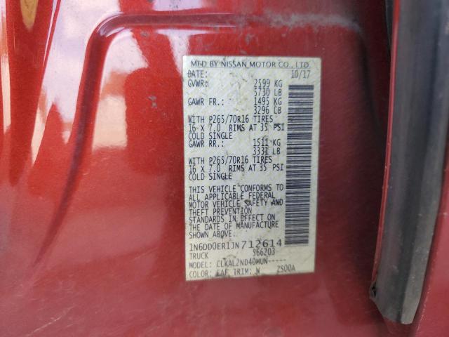 2018 NISSAN FRONTIER S 1N6DD0ER1JN712614