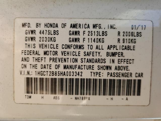 2017 HONDA ACCORD EXL - 1HGCT2B85HA003342