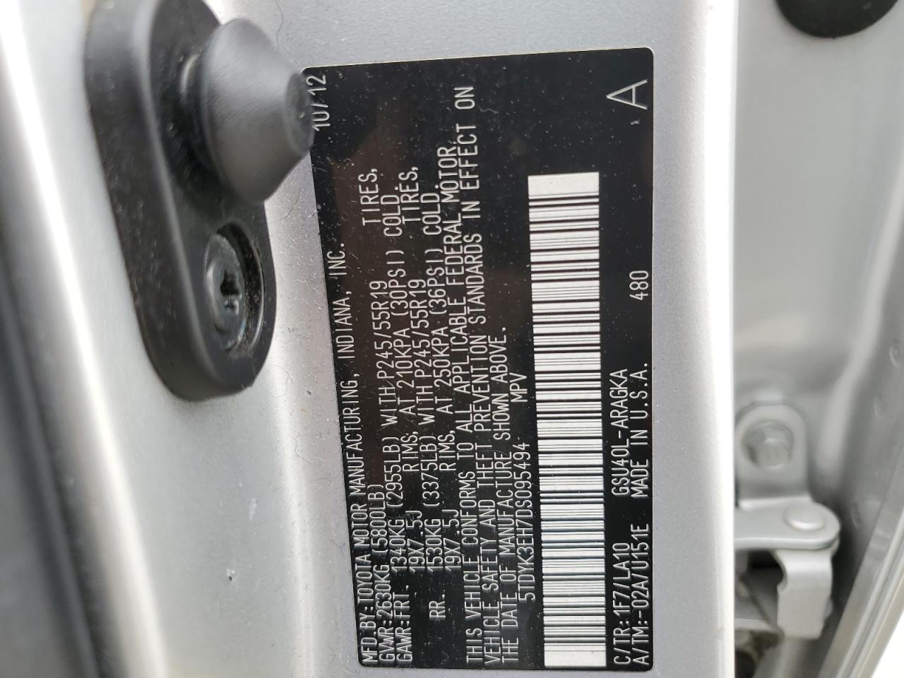 TOYOTA HIGHLANDER LIMITED