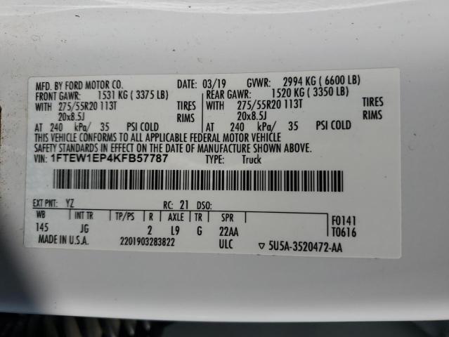 2019 FORD F150 SUPER 1FTEW1EP4KFB57787