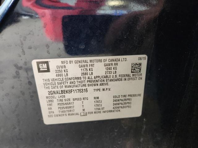 2015 CHEVROLET EQUINOX LT 2GNALBEK8F1176316