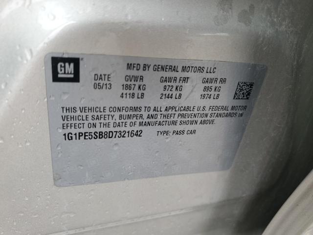 2013 CHEVROLET CRUZE LT - 1G1PE5SB8D7321642