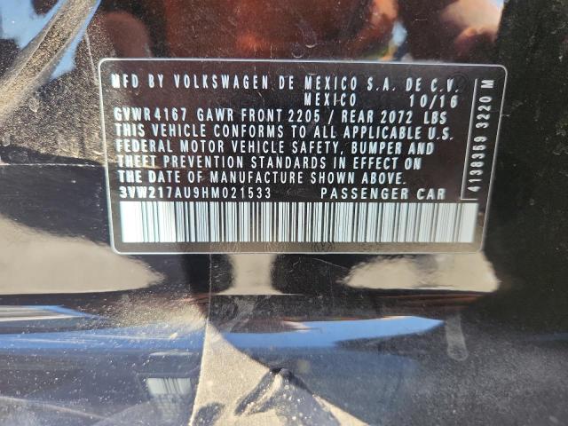 2017 VOLKSWAGEN GOLF S 3VW217AU9HM021533