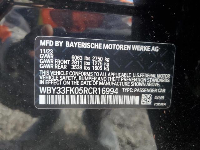 2024 BMW I5 EDRIVE WBY33FK05RCR16994