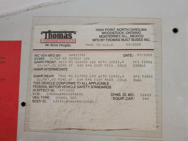 2001 INTERNATIONAL 3000 3800 #3301908449