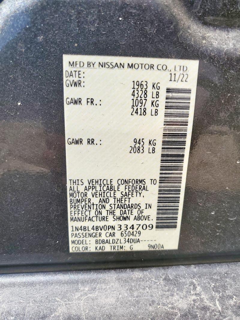 2023 NISSAN ALTIMA S - 1N4BL4BV0PN334709