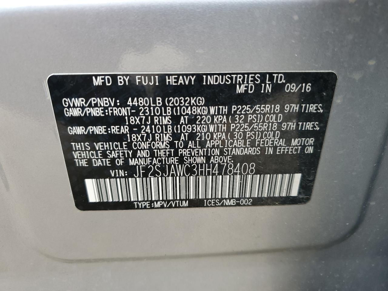 SUBARU FORESTER 2.5I TOURING