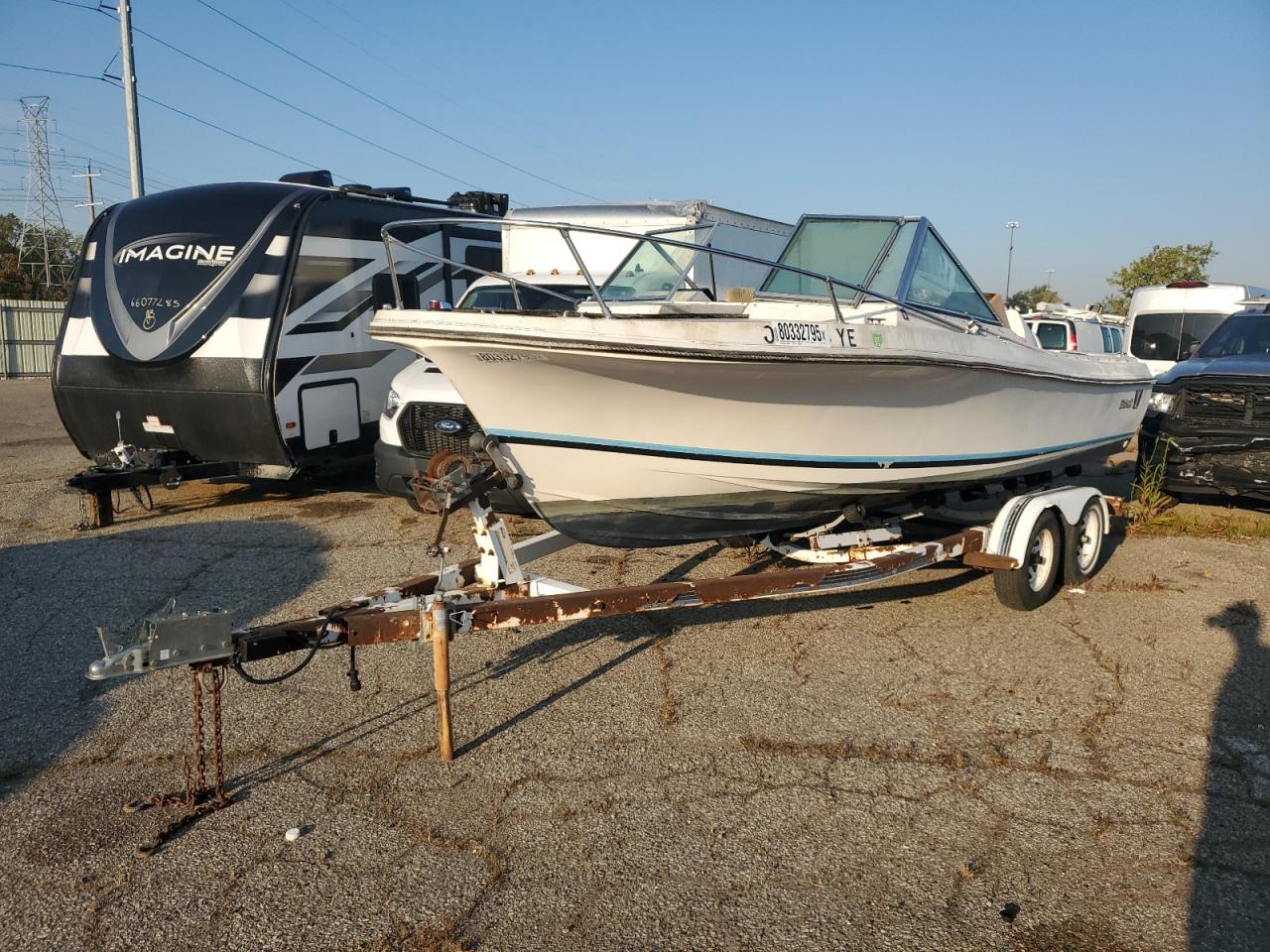 Lot #3263670691 1984 WELLS CARGO BOAT W/TRL