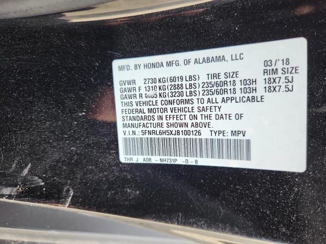 2018 HONDA ODYSSEY EX 5FNRL6H5XJB100126