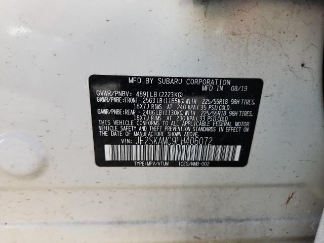 2020 SUBARU FORESTER S JF2SKAMC9LH406072