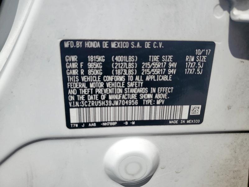 2018 HONDA HR-V LX 3CZRU5H39JM704956