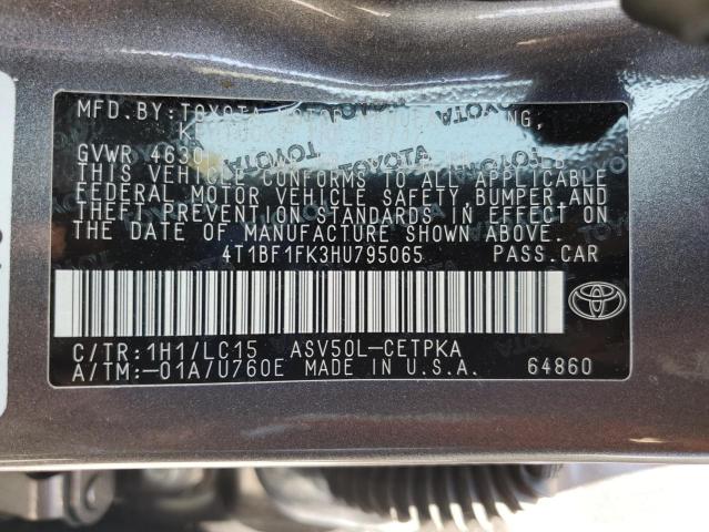 2017 TOYOTA CAMRY LE - 4T1BF1FK3HU795065