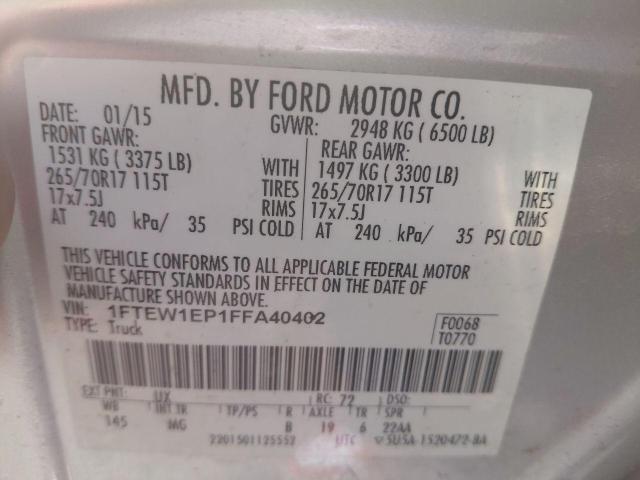 2015 FORD F150 SUPER 1FTEW1EP1FFA40402