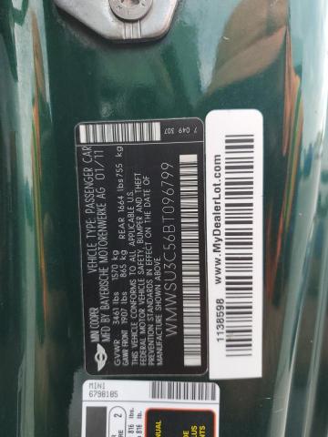 2011 MINI COOPER - WMWSU3C56BT096799