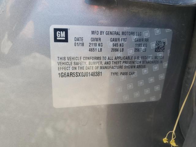 2018 CADILLAC CTS LUXURY 1G6AR5SX0J0148381
