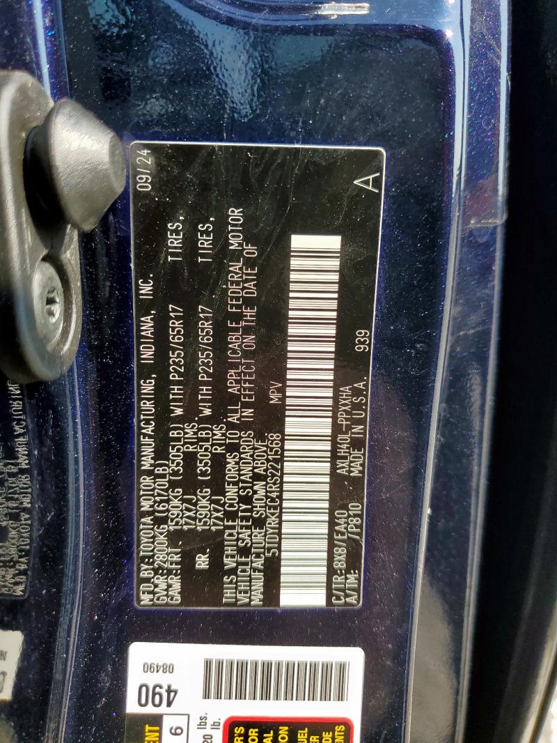 2024 TOYOTA SIENNA XLE #3284090557