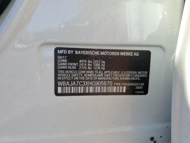 2017 BMW 530 XI WBAJA7C3XHG905670