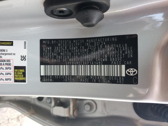 2024 TOYOTA COROLLA LE - 5YFB4MDE8RP141492