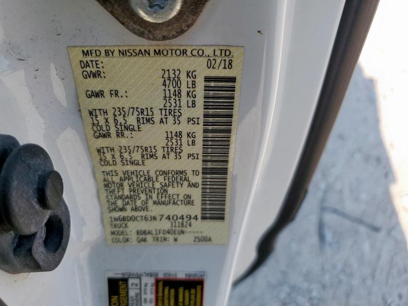 2018 NISSAN FRONTIER S 1N6BD0CT6JN740494