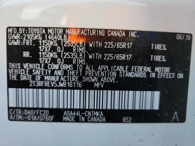 2018 TOYOTA RAV4 ADVEN 2T3RFREV5JW816116