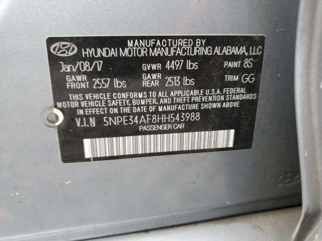 2017 HYUNDAI SONATA SPO 5NPE34AF8HH543988