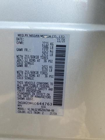 2020 NISSAN PATHFINDER - 5N1DR2CM4LC644763