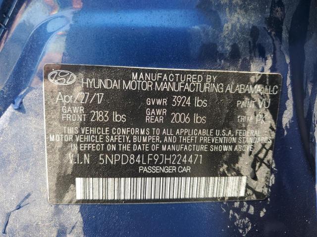 2018 HYUNDAI ELANTRA SE 5NPD84LF9JH224471