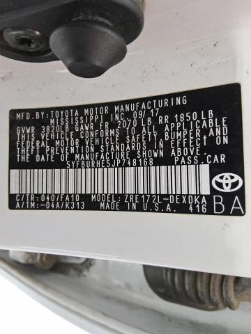 2018 TOYOTA COROLLA L #3315742375