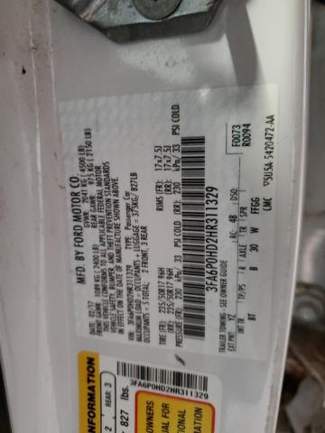 2017 FORD FUSION SE 3FA6P0HD2HR311329