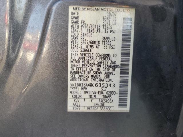 2008 NISSAN PATHFINDER #3278540934