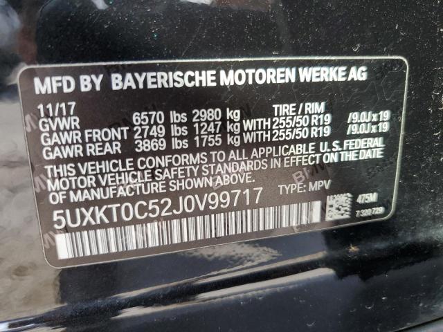 2018 BMW X5 XDR40E 5UXKT0C52J0V99717
