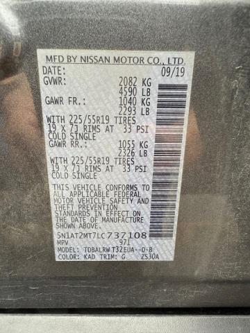 2020 NISSAN ROGUE S 5N1AT2MT7LC737108