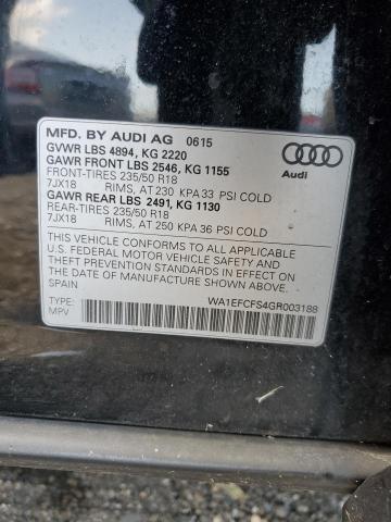 2016 AUDI Q3 PREMIUM WA1EFCFS4GR003188